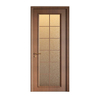 Factory Direct French-Style Grid Glass Wooden Door, Arched Top Compatible Mullion Interior Door with Obscured Glass for Residential Bulk Orders