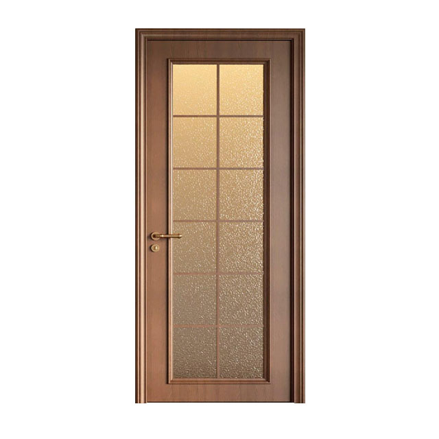 Factory Direct French-Style Grid Glass Wooden Door, Arched Top Compatible Mullion Interior Door with Obscured Glass for Residential Bulk Orders