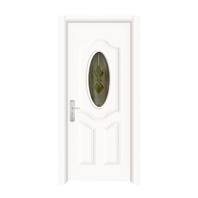 Decorative Glass Steel Interior Door White Embossed Steel Room Door Wholesale Manufacturer