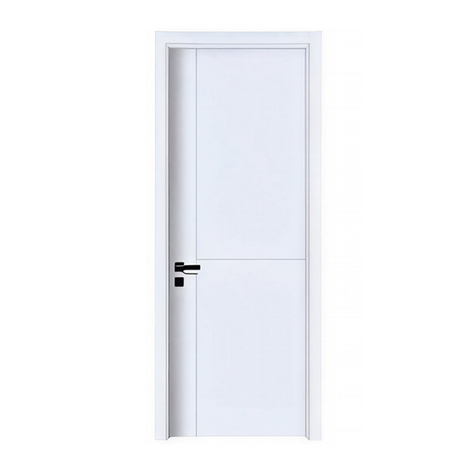 Modern Minimalist White Primer Door, Straight Line Recessed Molding Composite Bedroom Door, Custom Size For Wholesale & Projects