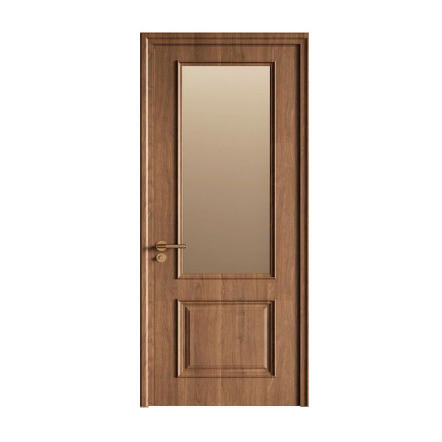 High Quality Factory Wholesale Waterproof Hotel & Apartment Interiors with Our Wood-Glass Composite Door 