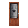 Any Size Custom Farmhouse Style Glass Door Retro Wood Texture Farm Estate Countryside Entry Door