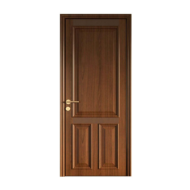 Custom Classic Three Panels Veneer Wood Composite Door, Anti-Deformation Walnut Interior Wooden Door Manufacturer