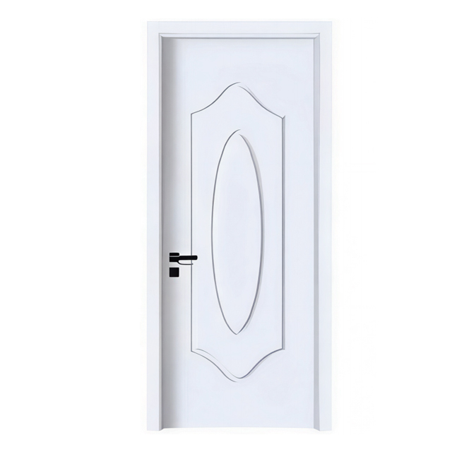 Factory Direct White Solid Composite Room Door Classic Oval Carving Interior Door