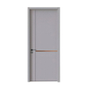 Factory Custom Melamine Bedroom Door, Soundproof Matte Grey Interior Door with Decorative Strip Wholesale
