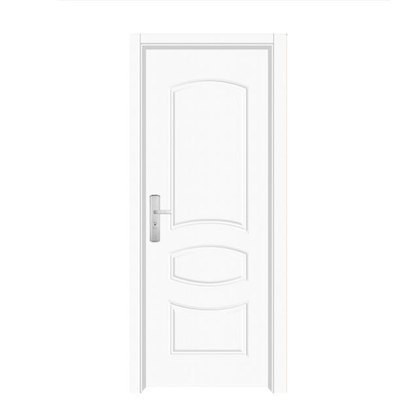 White Curved Embossed Steel Wooden Door European Style Raised Panel Steel Door Factory 