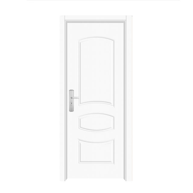 White Curved Embossed Steel Wooden Door European Style Raised Panel Steel Door Factory 