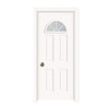  Steel Wooden Door With Glass White Raised Panel Steel Entry Door Wholesale Manufacturer