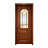 European Style Arch Frosted Fluted Glass Solid Wood Interior Door For Hotel & Villa Project