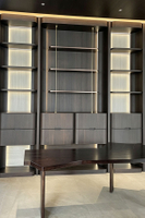 Dark Wood LED Display Bookcase