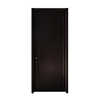 Custom Matte Black PVC Laminated Door With Inlay Aluminum Strip Light Luxury Room Door Project 