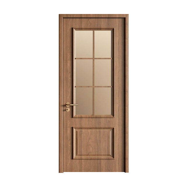 Factory Direct Six-Grid Glass Wooden Door, Traditional Vintage Interior Door for Residential and Commercial Bulk Orders