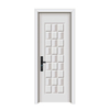 Matte White 3D Cube Embossed Steel Wooden Door Anti-Collision Molded Interior Steel Wood Door