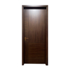 Door Factory Dark Walnut Geometric Split Panel Interior Wooden Door Sound Insulation Bedroom Door For Residential Project