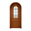 Custom Curved Arch Top Wooden Door, Frosted Divided Light Glass Solid Wood Interior Door, Farmhouse French Interior Door 