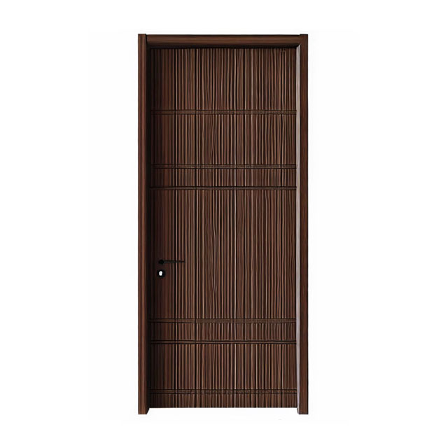Factory Wholesale Fluted PVC Laminate Door Decorative Groove Door For Hotel Apartment Project