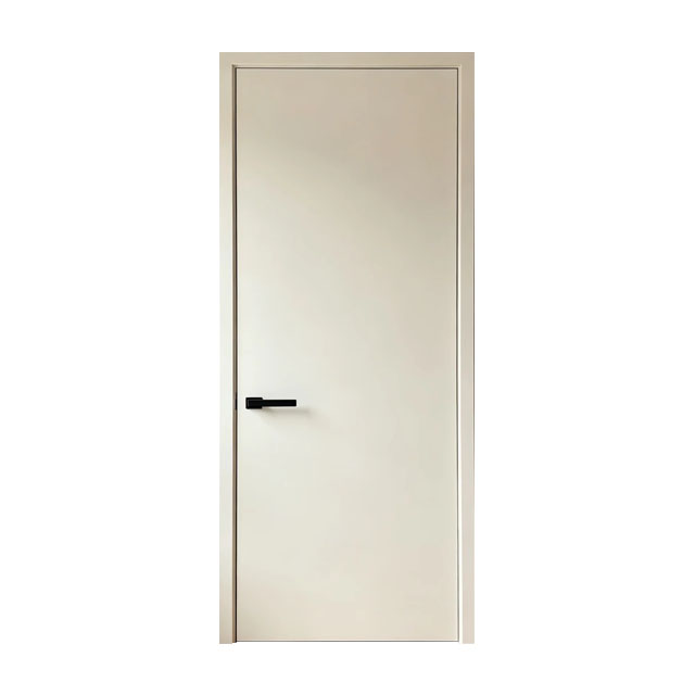 Minimalist Solid Wood Composite Interior Door Cream White Bedroom Door Factory Wholsale Custom