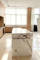 Modern Kitchen With Marble Island