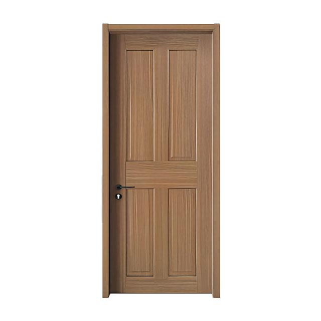 Modern Simple PVC Laminated Wooden Door Moisture-proof Interior Door For Apartment