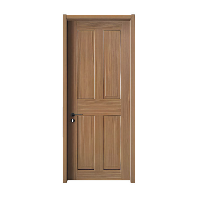 Modern Simple PVC Laminated Wooden Door Moisture-proof Interior Door For Apartment