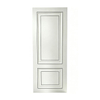French Style White Primer Wooden Bedroom Door Two Panels Moulded Door With Black Inlay Line For Villa & Hotel